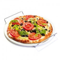 Coffret Pierre à Pizza avec Support et Roulette