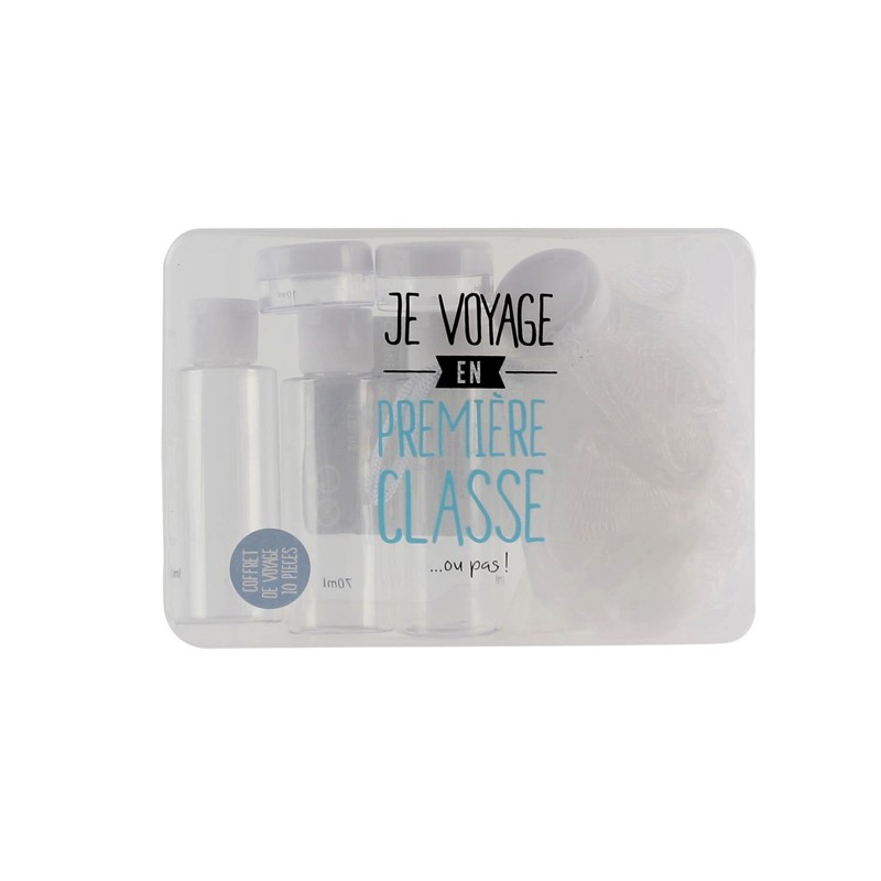 Coffret de Voyage 10 Pièces Je Voyage En Première Classe Blanc Coffret de Voyage 10 Pièces Je Voyage En Première Classe Blanc