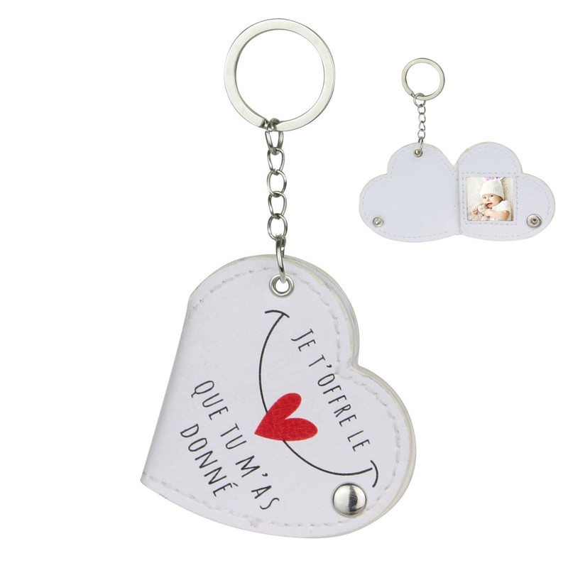 Porte-clés Photo Coeur Je T'Offre Le Coeur Que Tu M'As Donné Porte-clés Photo Coeur Je T'Offre Le Coeur Que Tu M'As Donné