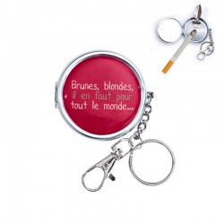 Cendrier de Poche Brunes Blondes Il En Faut Pour Tout Le Monde Rouge