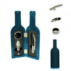 Coffret à Vin 3 Pièces Forme Bouteille Soft Touch