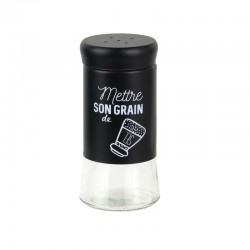 Salière Bistrot en Verre et Inox - Mettre son Grain de Sel
