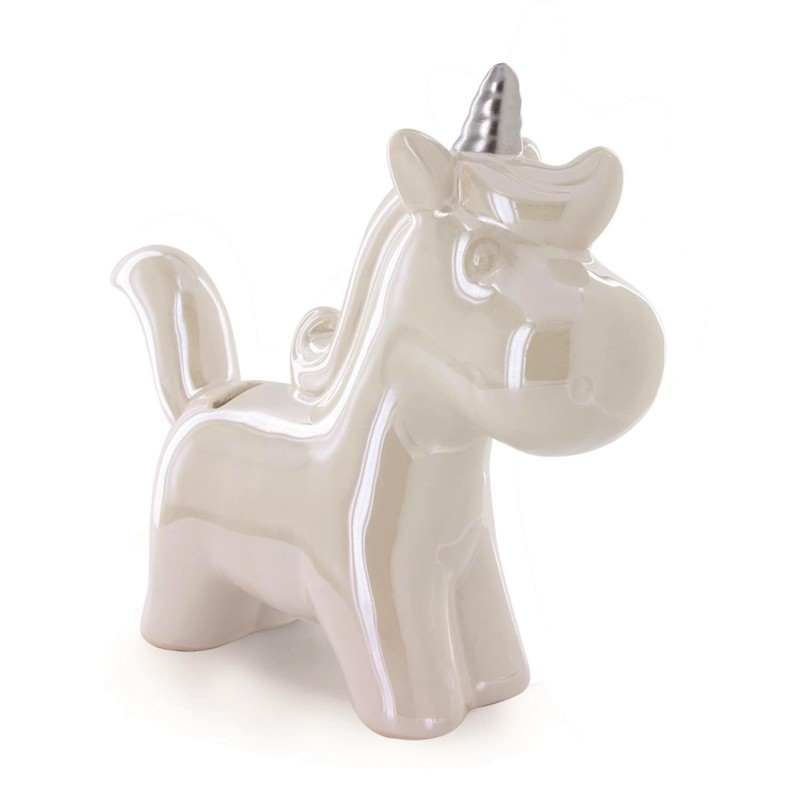 Tirelire Licorne En Ceramique Blanc Idee Cadeau Enfant