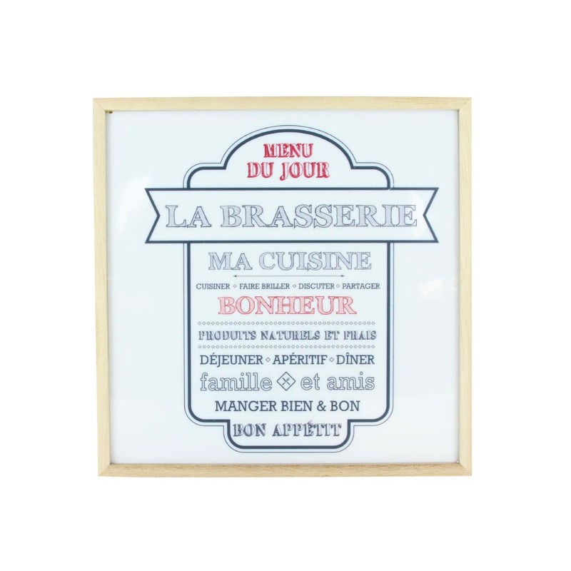Tableau A Led En Bois Bistrot La Brasserie Idee Cadeau Deco