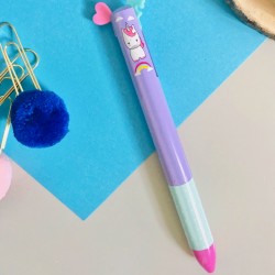 Stylo à Bille 2 Couleurs Licorne