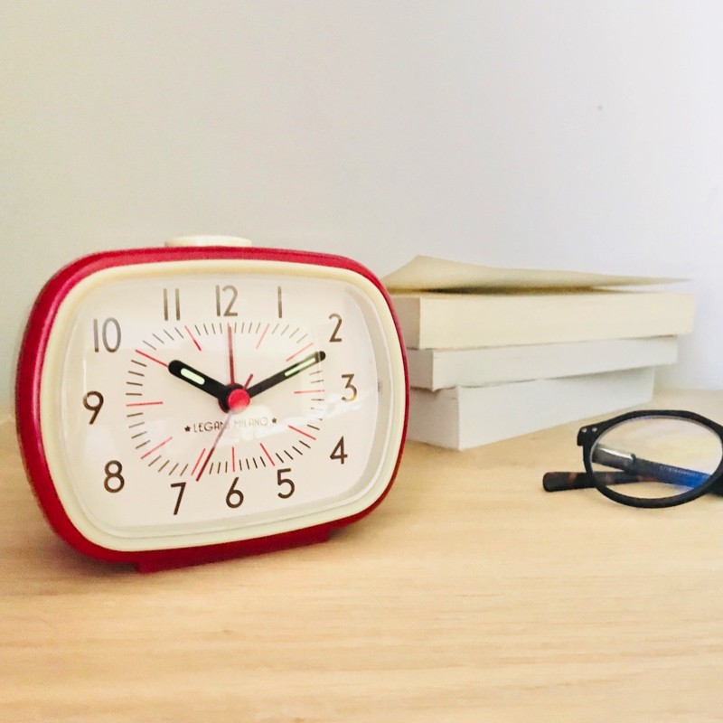 Horloge-réveil vintage avec alarme Rouge