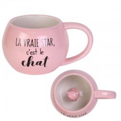 Mug Chat Intérieur 3D