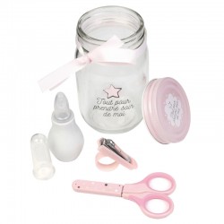 Mason Jar Hygiène Fille Rose