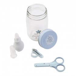 Mason Jar Hygiène Garçon Bleu