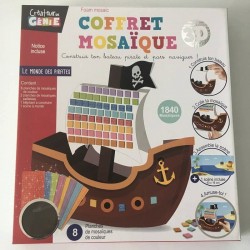 Coffret Mosaïque 3D avec 1840 Autocollants - Bateau Pirate