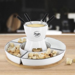 Coffret Fondue avec Support en Bambou - Fondue Party