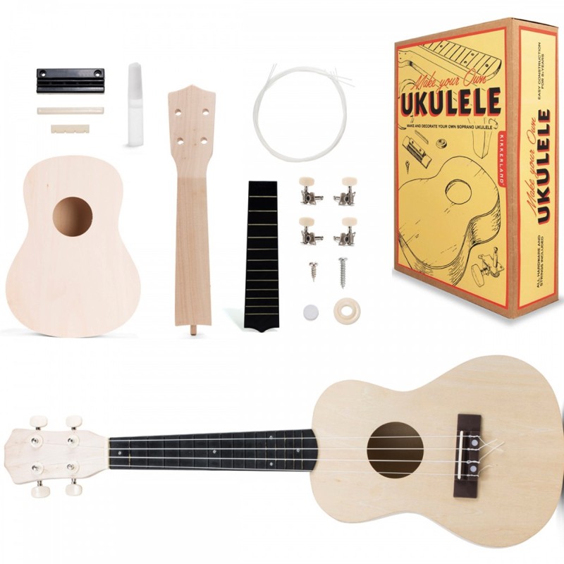 Kit pour Fabriquer son Propre Ukulélé Cadeau DIY Musicien