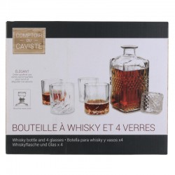 Coffret Cadeau 2bt Barolo/Whisky + 4 Verres - Sibona