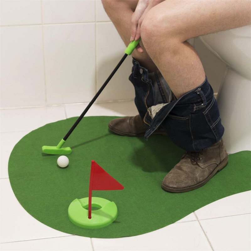 Mini golf toilette - Idées cadeaux - cadeau drôle homme