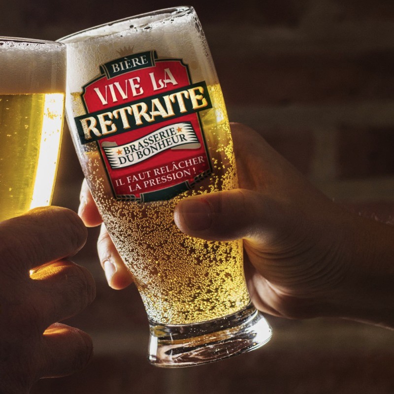 Verre A Biere Vive La Retraite Cadeau Pot De Depart Futur Retraite