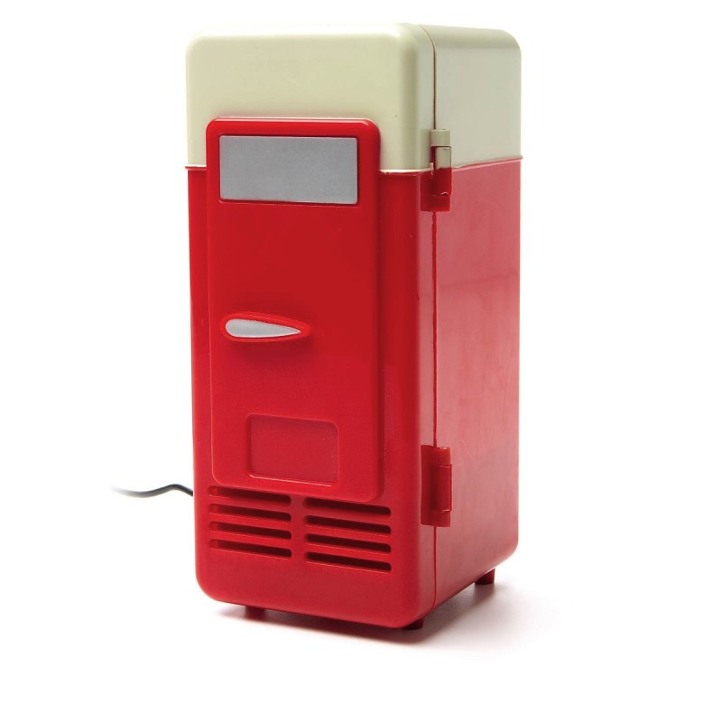 Mini Frigo à USB Rouge Cadeau Gadget Informatique