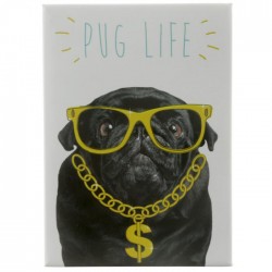 Aimant Chien habillé Pug Life