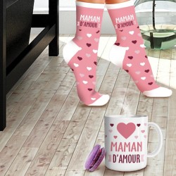 Coffret Mug et Chaussettes - Maman d'Amour