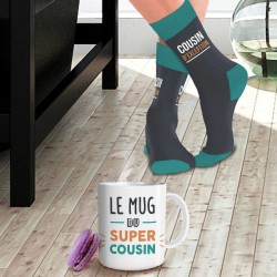 Coffret Mug et Chaussettes - Super Cousin