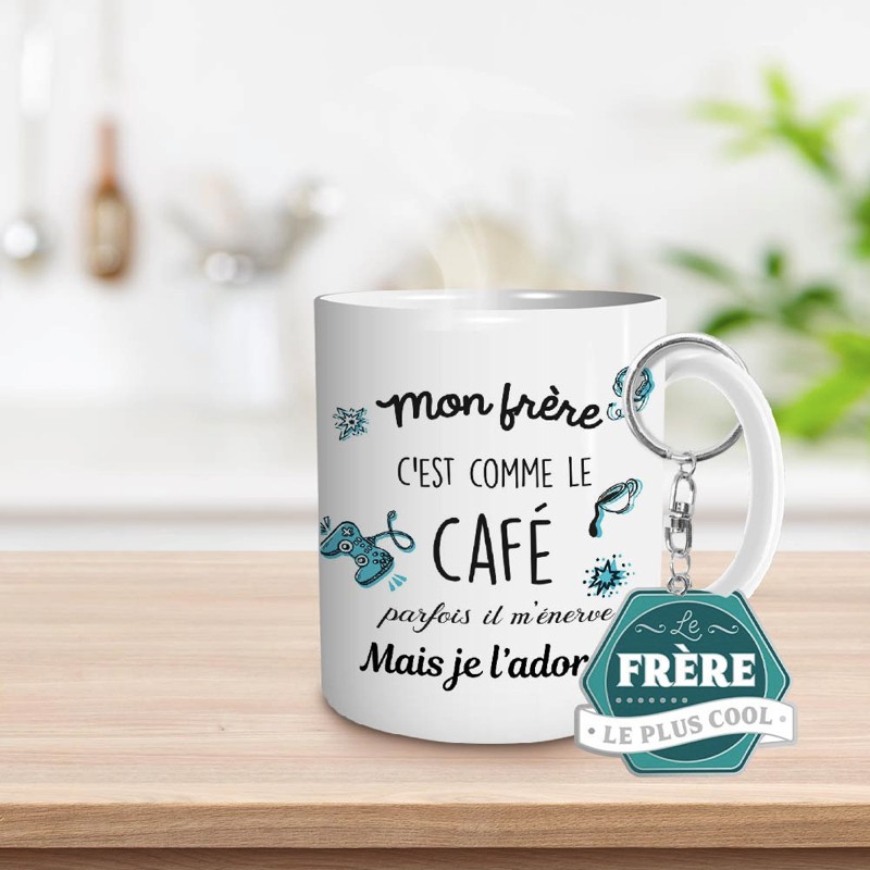 Coffret Mug et Porte Clés - Frère Cool