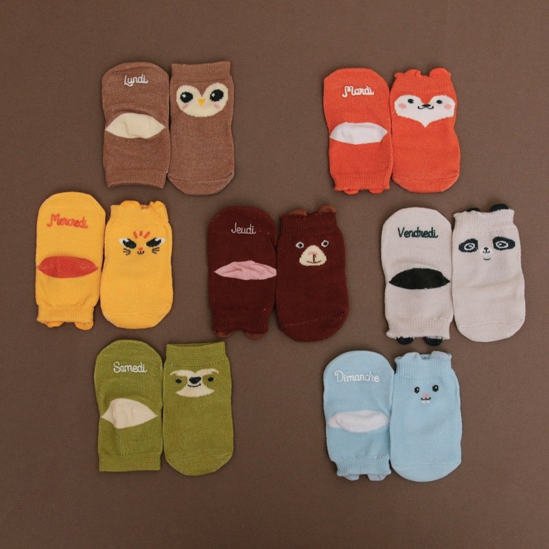 Semainier Chaussettes Animaux