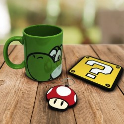 Pack Super Mario Yoshi Nintendo - Mug + Sous-Verre + Porte-Clés