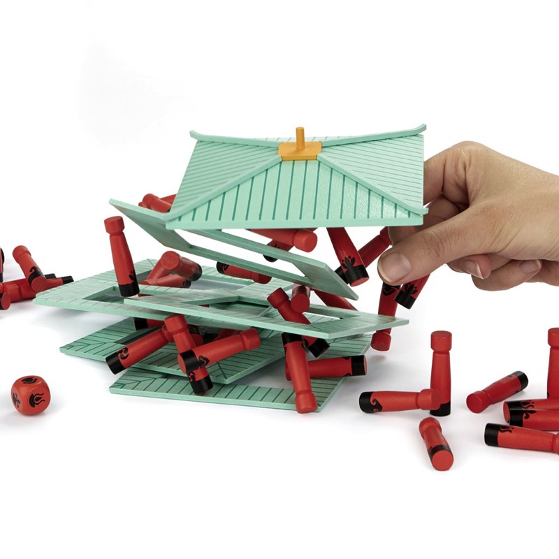 Kendama Ganzoo En Hêtre 'Red Flash' - Jeu D'adresse Japonais Traditionnel 18cm