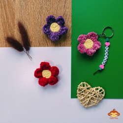 Porte-Clés Personnalisé - Ma Petite Fleur au Crochet
