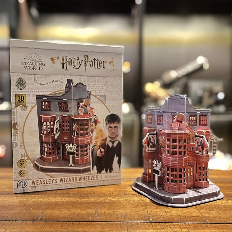 Puzzle 3D Harry Potter 62 Pièces - Boutique Weasley Farces pour Sorciers