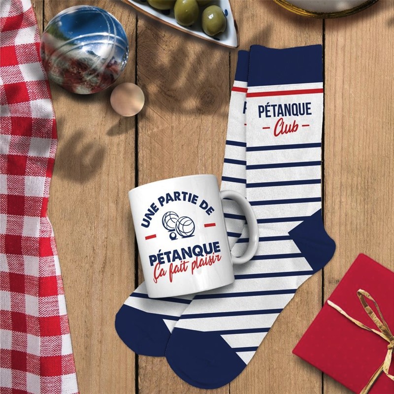 Coffret Mug et Chaussettes - Pétanque Club