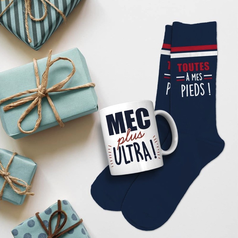 Coffret Mug et Chaussettes - Mec Plus Ultra