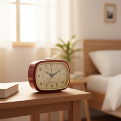 Horloge-réveil vintage avec alarme Rouge