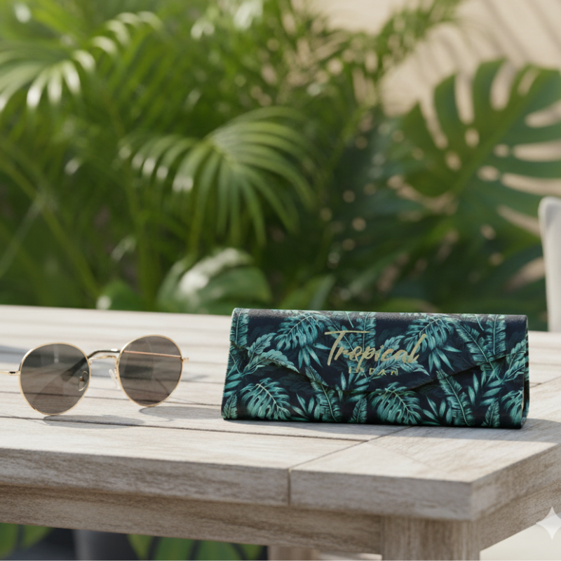 Etui à Lunettes Pliable Tropical