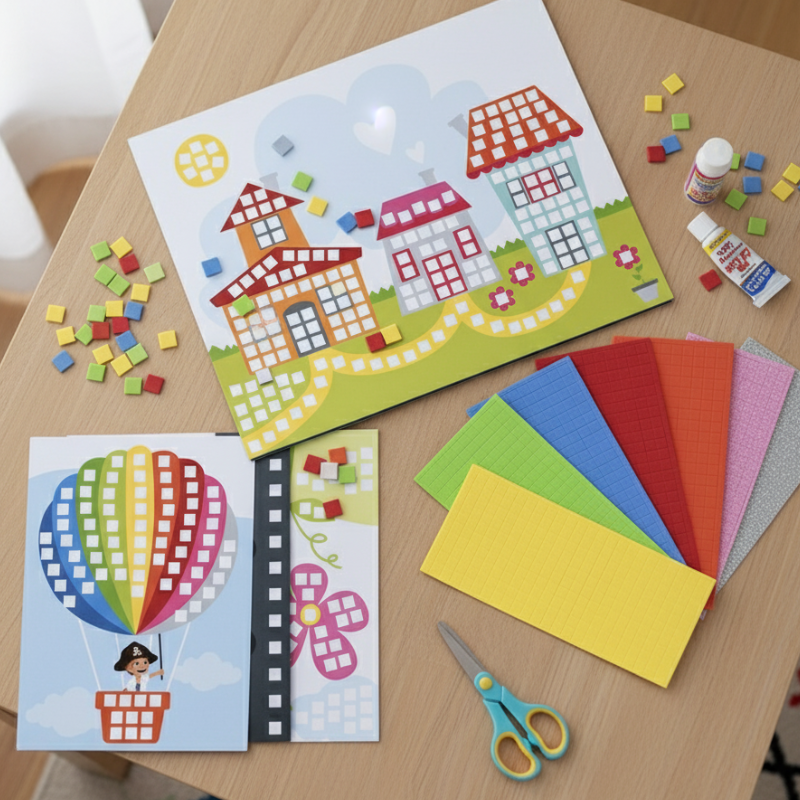 Coffret Mosaïque en Mousse avec 1610 Autocollants