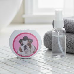 Boite Lentilles de Contact - Chien Habillé Rose