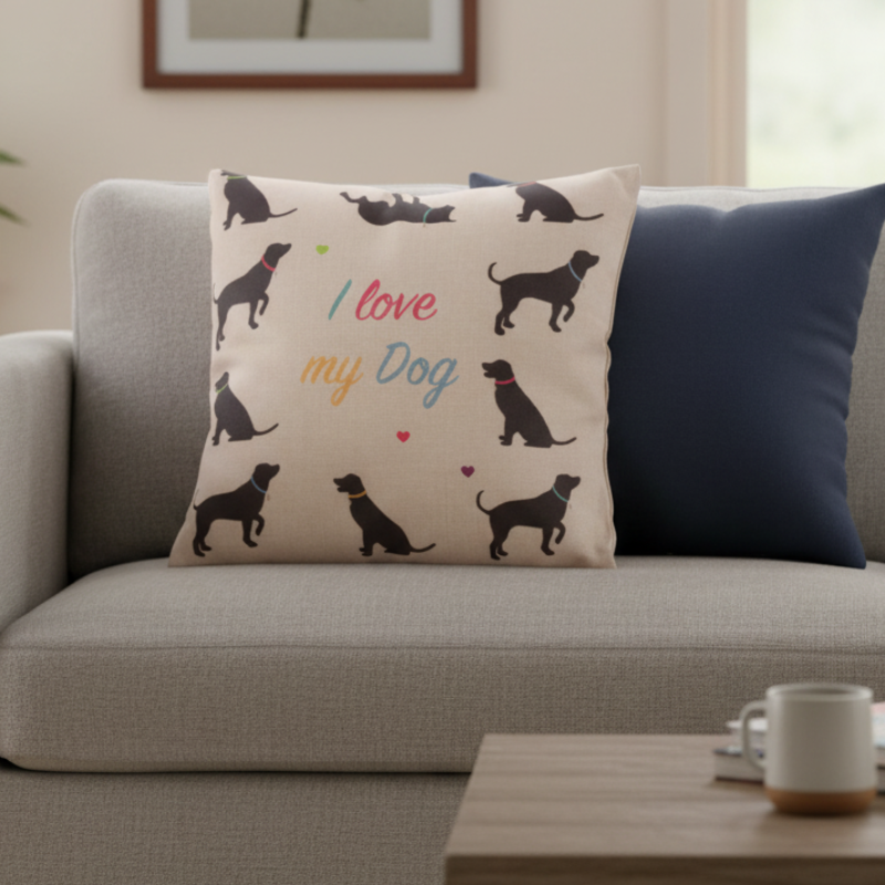 Coussin Chien 43 x 43 cm - I love my Dog
