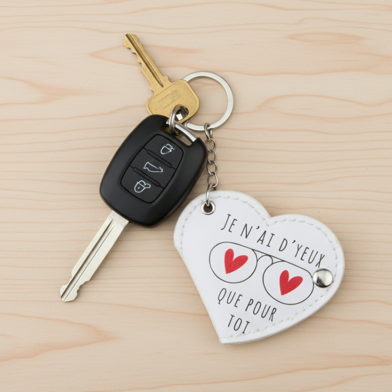 Porte-clés Photo Coeur - Je N'Ai D'Yeux Que Pour Toi