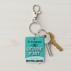 Porte-clés en Bois - Je Ne Suis Pas Une Oeuvre D'Art Vert