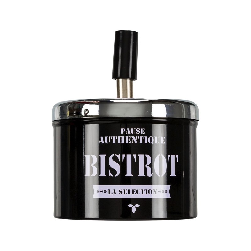 Totally Addict Cendrier Poussoir Bistrot Pause Noir